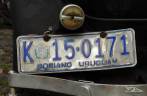 Placa de carro uruguaio em Colonia del Sacramento, no sul do Uruguai